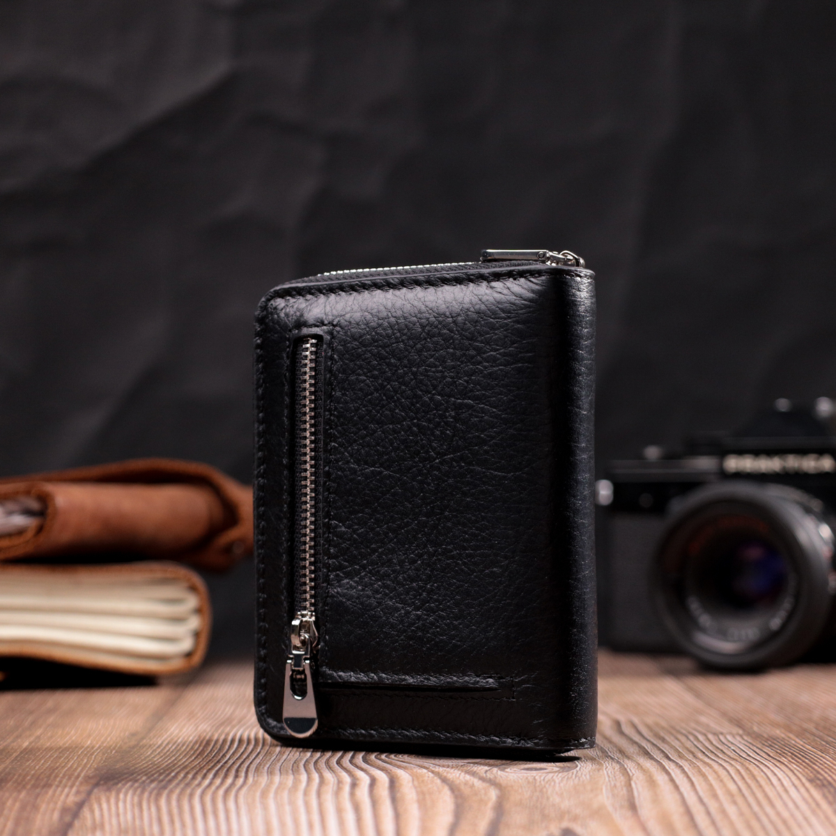 Гаманець жіночий шкіряний St Leather 22467 чорний фото13