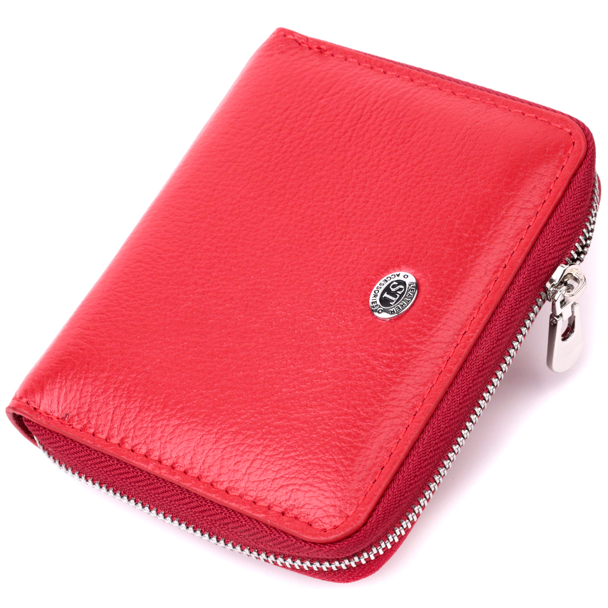 Кошелек женский кожаный St Leather 22471 красный фото5