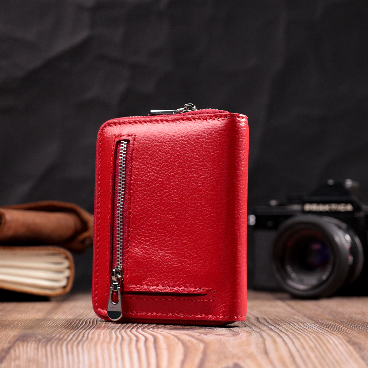 Кошелек женский кожаный St Leather 22471 красный фото13