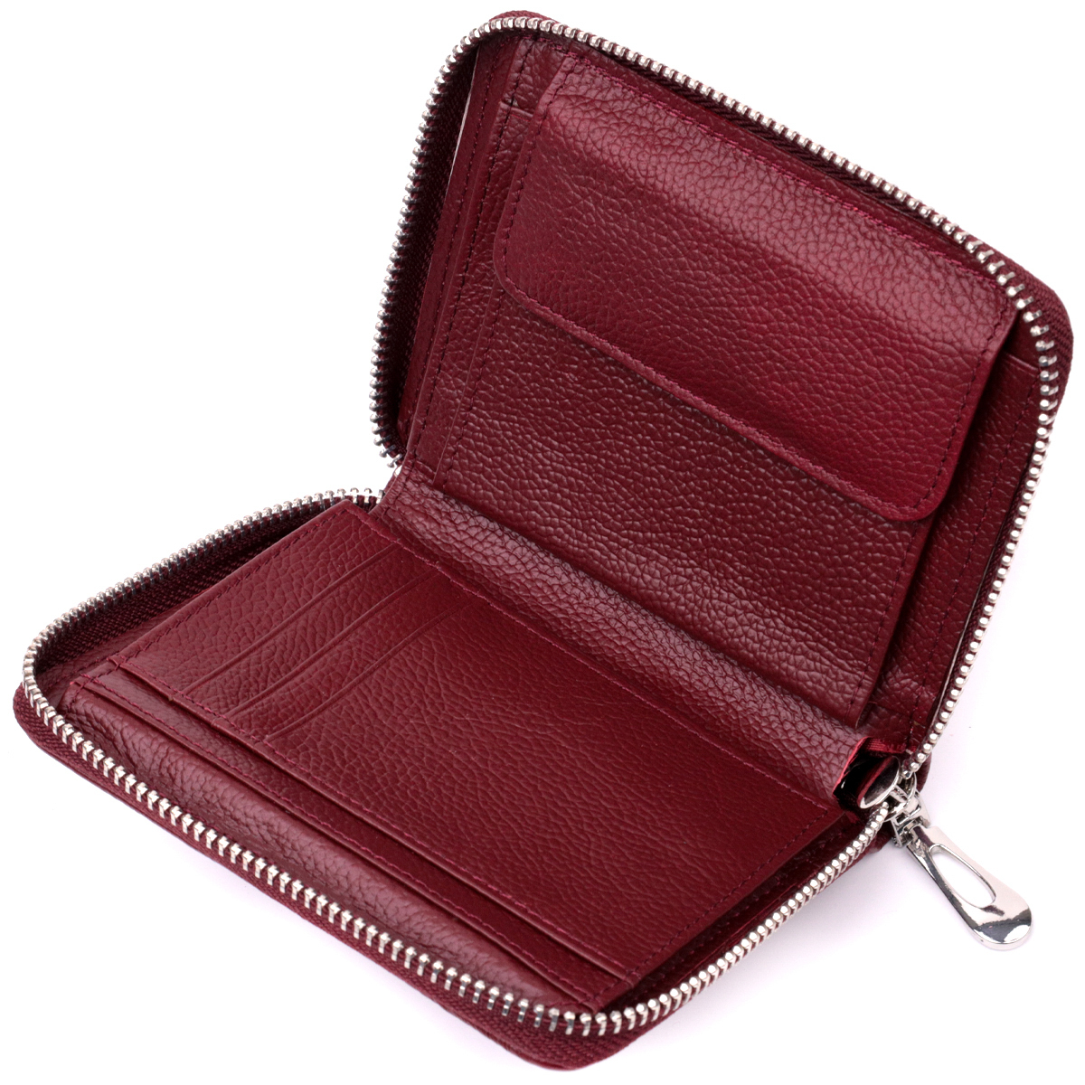 Кошелек женский кожаный St Leather 22474 бордовый фото5