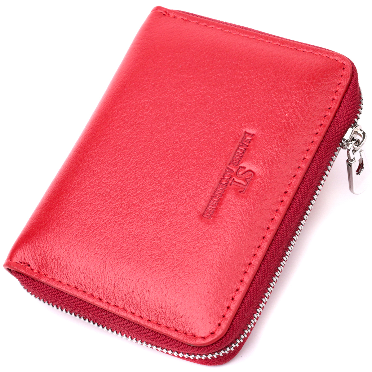 Кошелек женский кожаный St Leather 22478 красный фото5