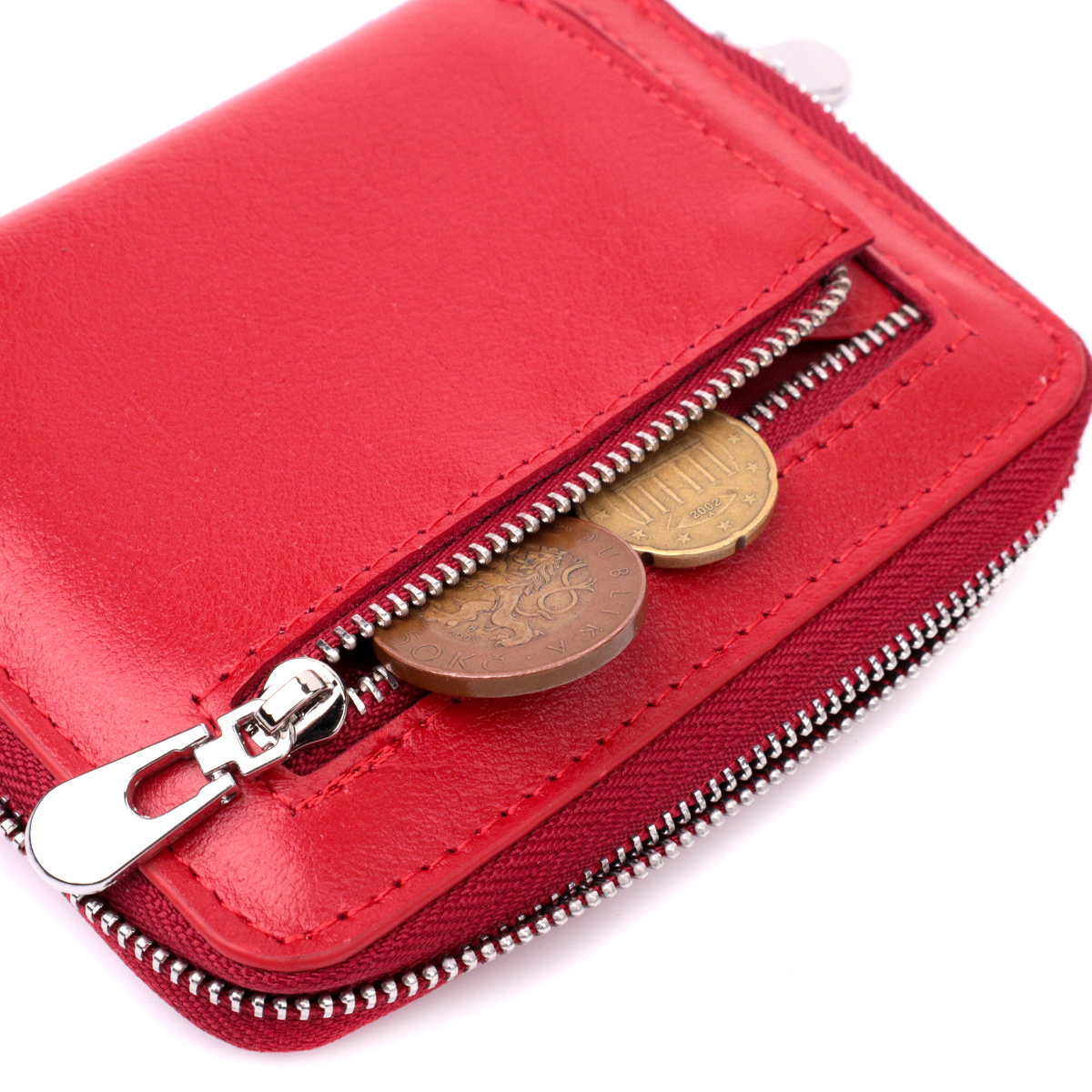 Кошелек женский кожаный St Leather 22478 красный фото11