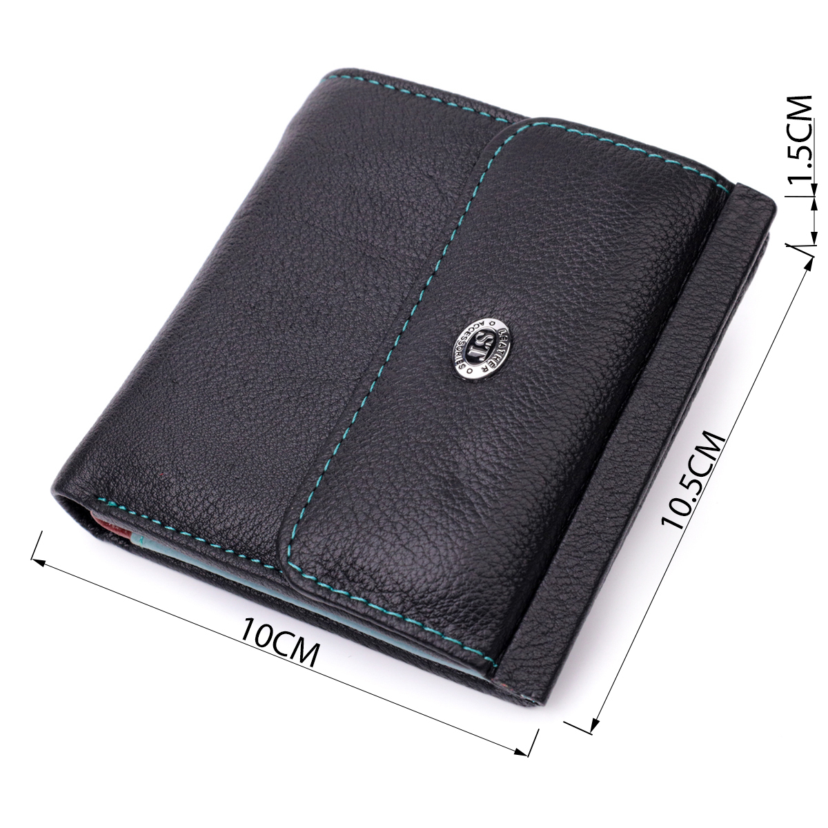 Кошелек женский кожаный St Leather 22489 черный фото6