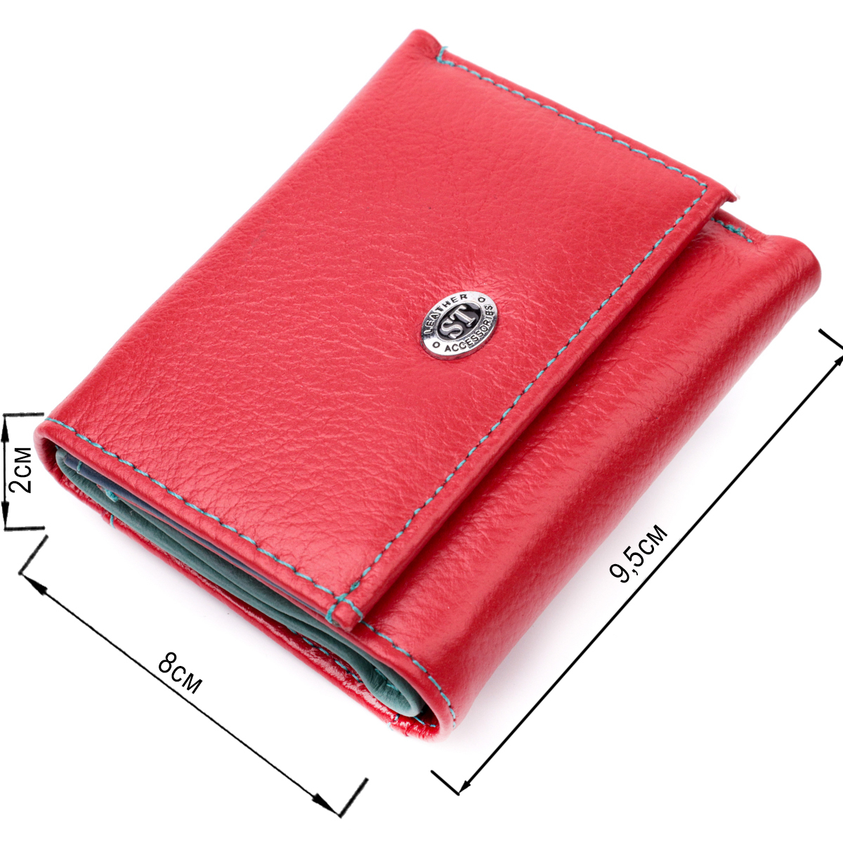 Кошелек женский кожаный St Leather 22491 красный фото3