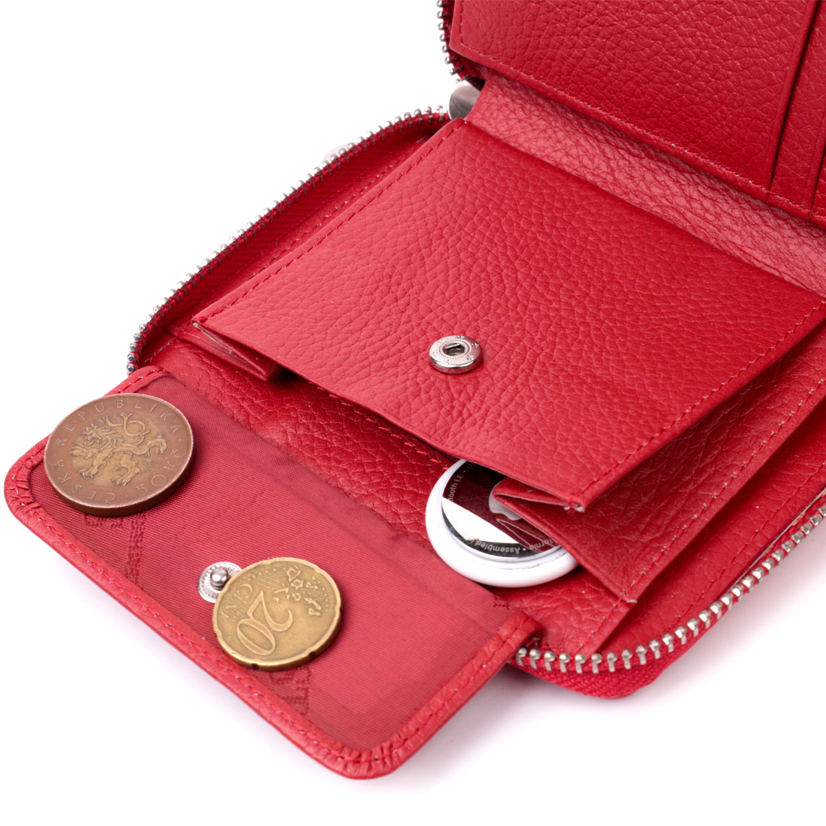 Кошелек женский кожаный St Leather 22505 красный фото8
