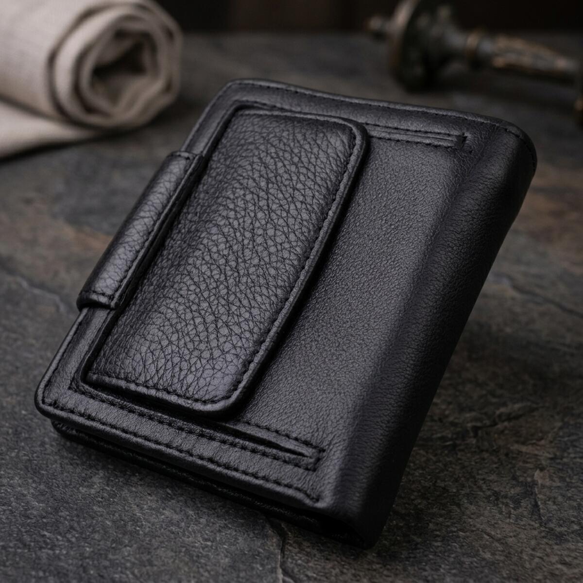 Кошелек женский кожаный St Leather 22513 черный фото3