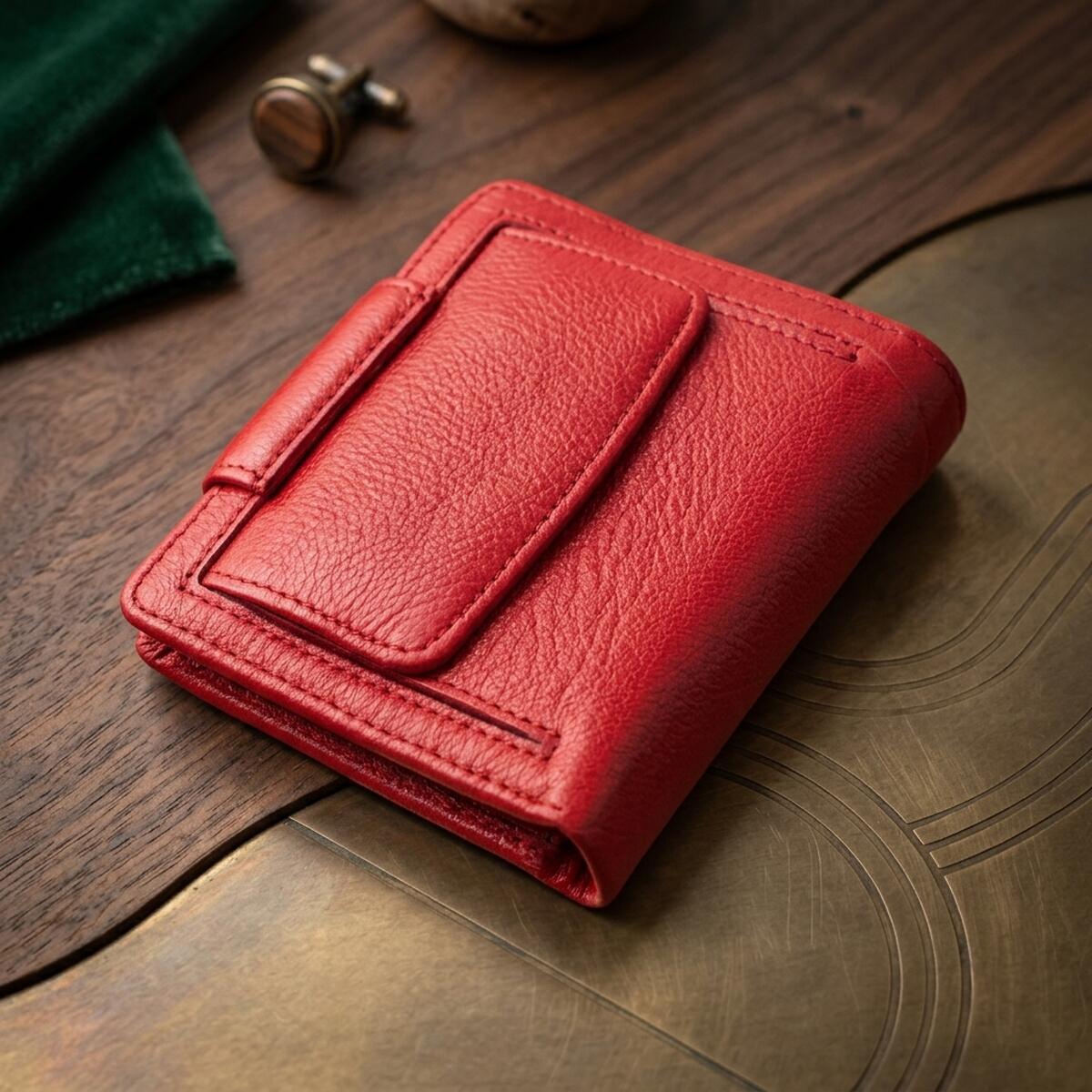 Гаманець жіночий шкіряний St Leather 22515 червоний фото3