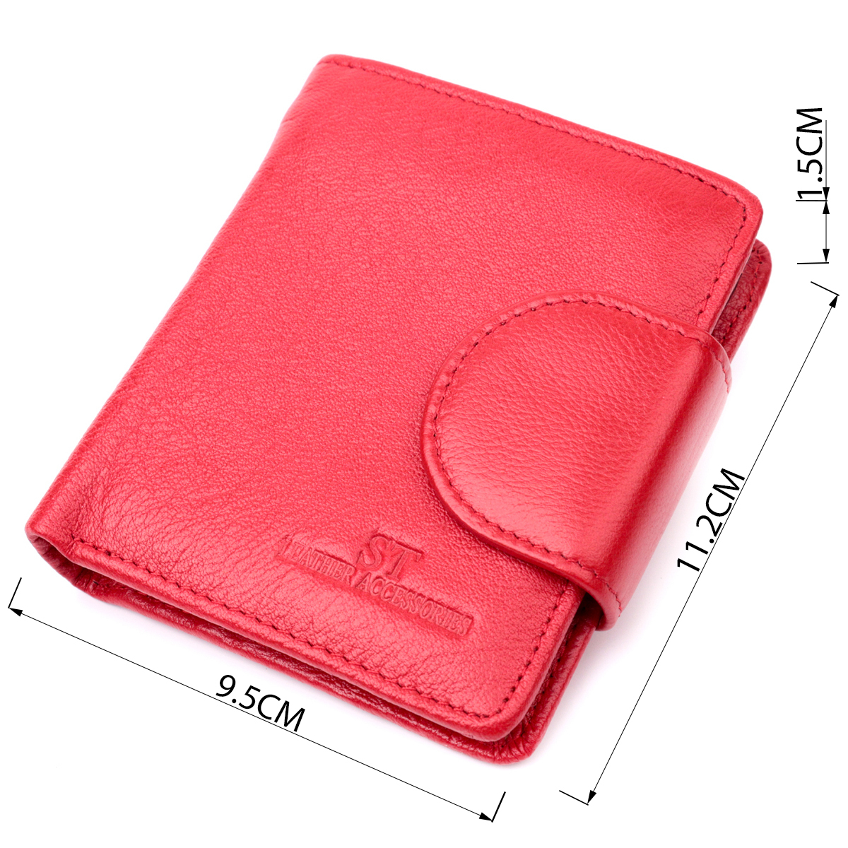 Гаманець жіночий шкіряний St Leather 22515 червоний фото6