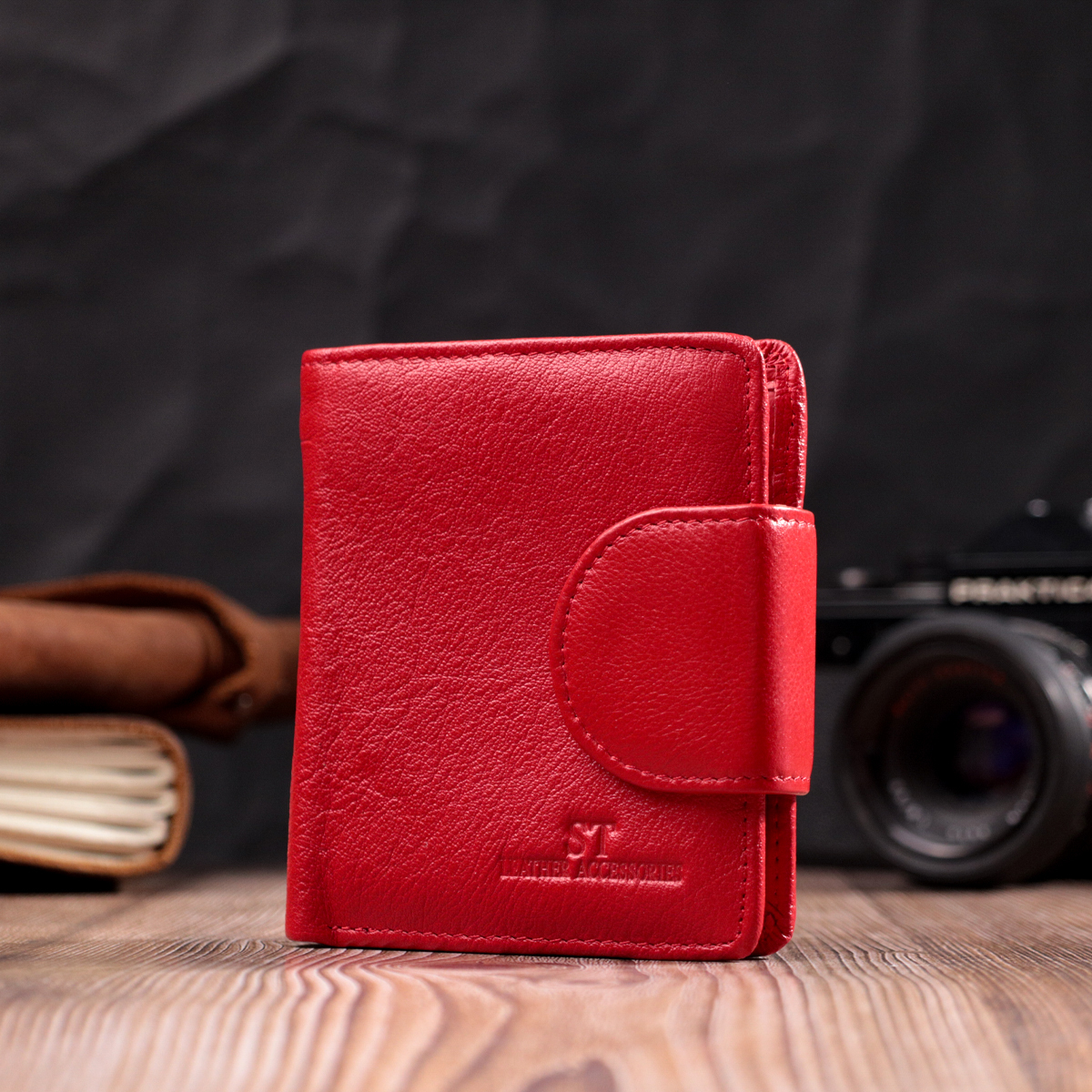 Гаманець жіночий шкіряний St Leather 22515 червоний фото12