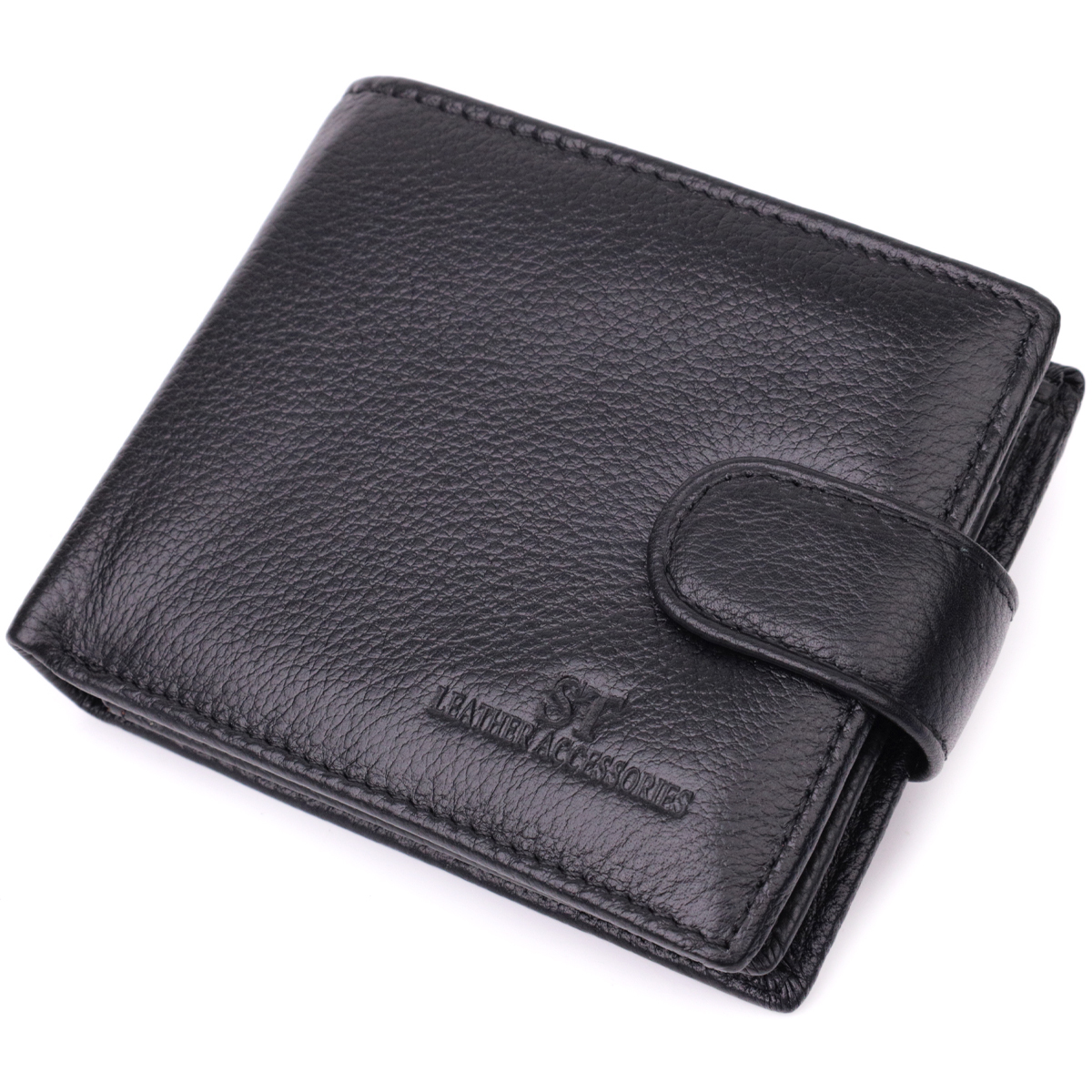 Гаманець чоловічий шкіряний St Leather 22523 чорний фото5
