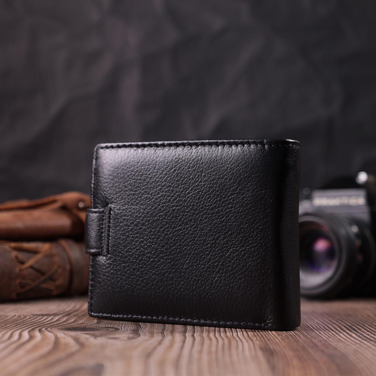 Гаманець чоловічий шкіряний St Leather 22523 чорний фото12