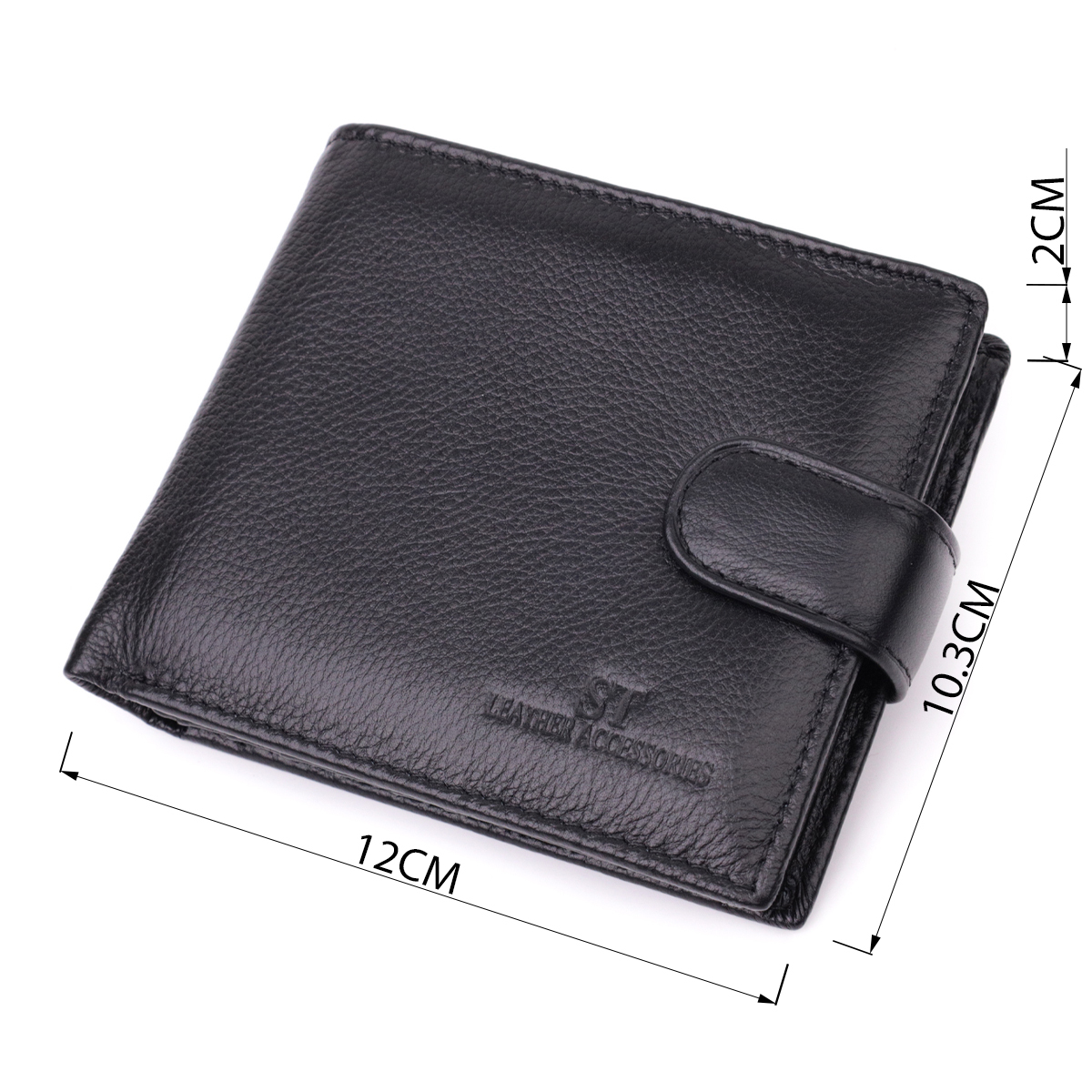 Кошелек мужкой кожаный St Leather 22527 черный фото3