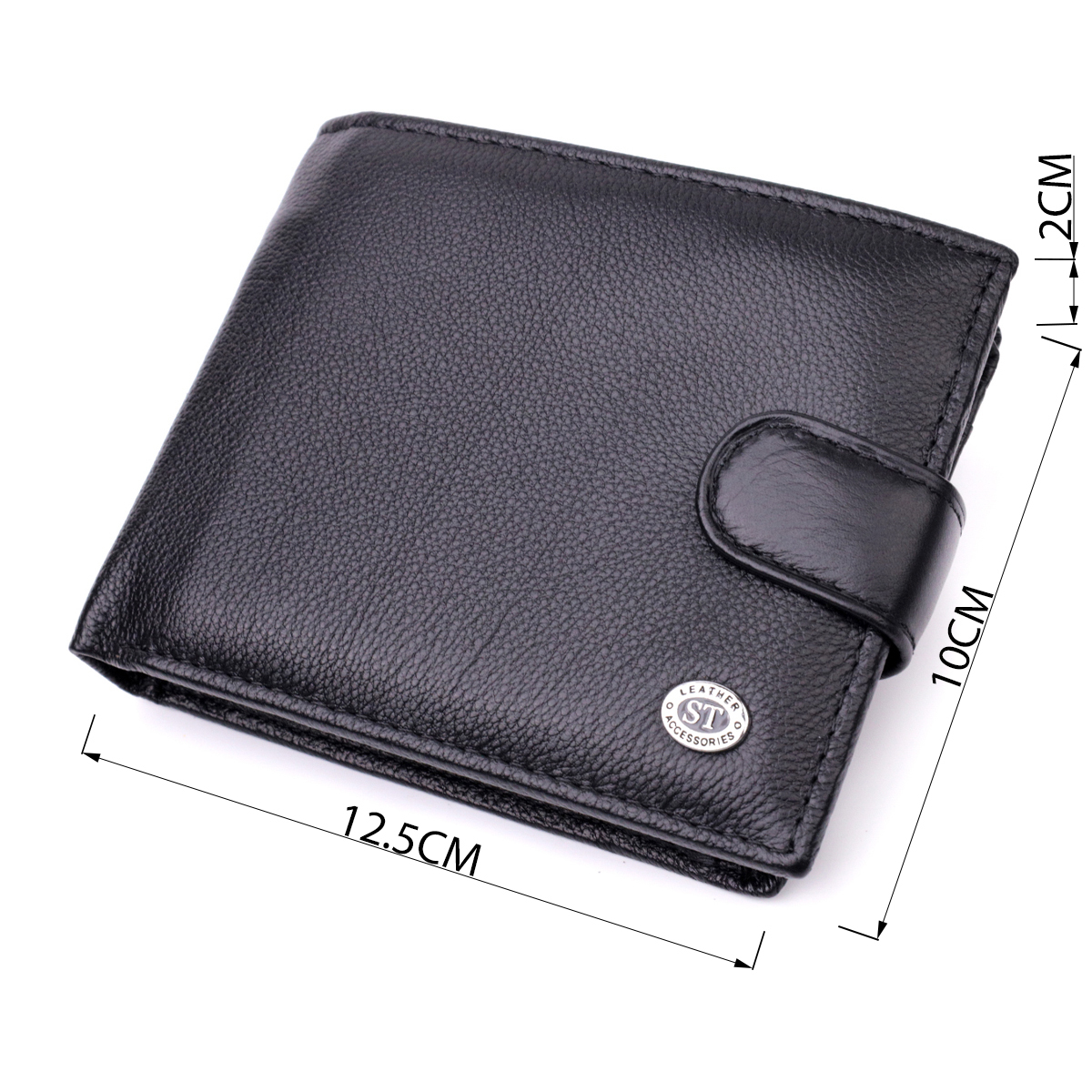 Кошелек мужкой кожаный St Leather 22528 черный фото3