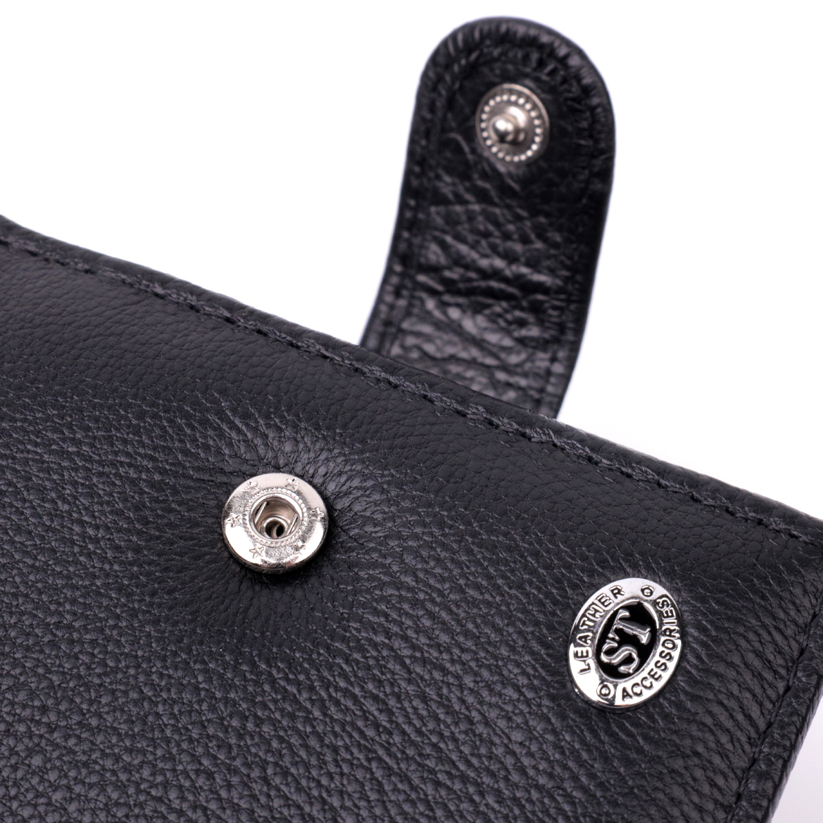 Кошелек мужкой кожаный St Leather 22528 черный фото5