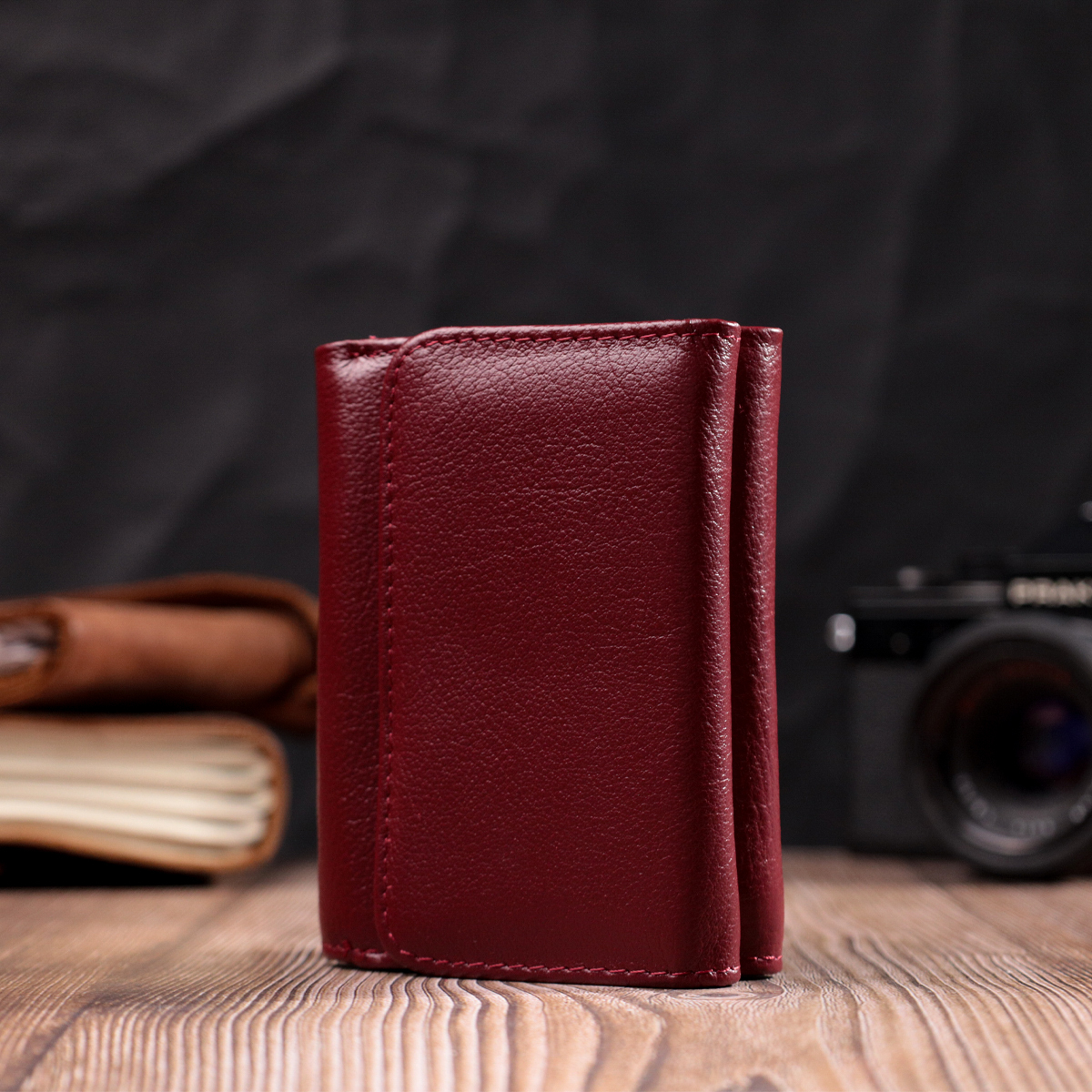 Кошелек женский кожаный St Leather 22463 бордовый фото9