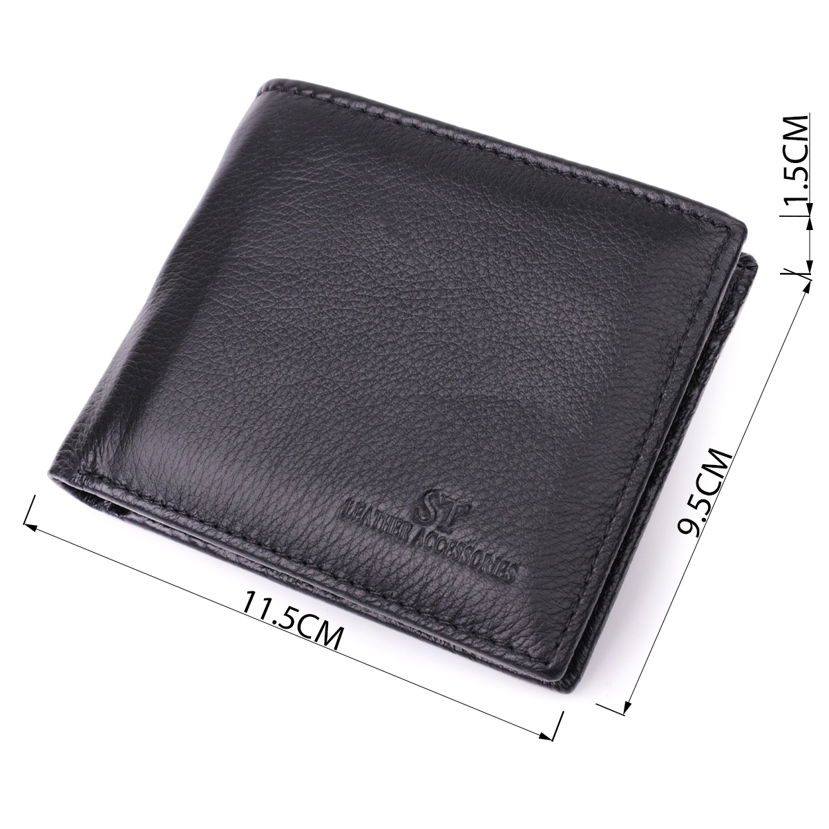Кошелек мужкой кожаный St Leather 22539 черный фото3