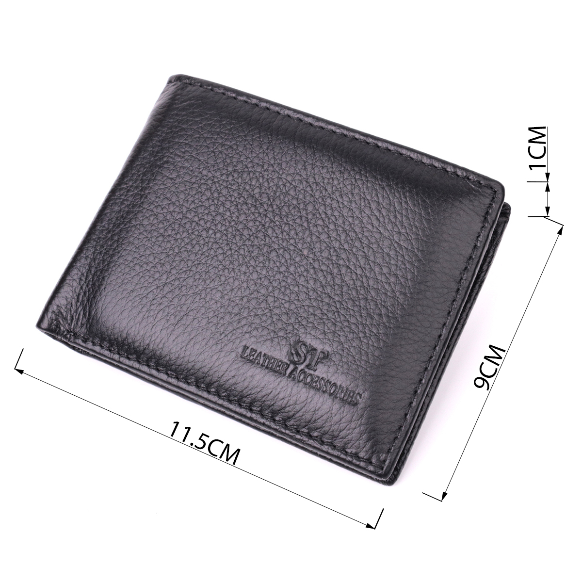 Кошелек мужкой кожаный St Leather 22540 черный фото3
