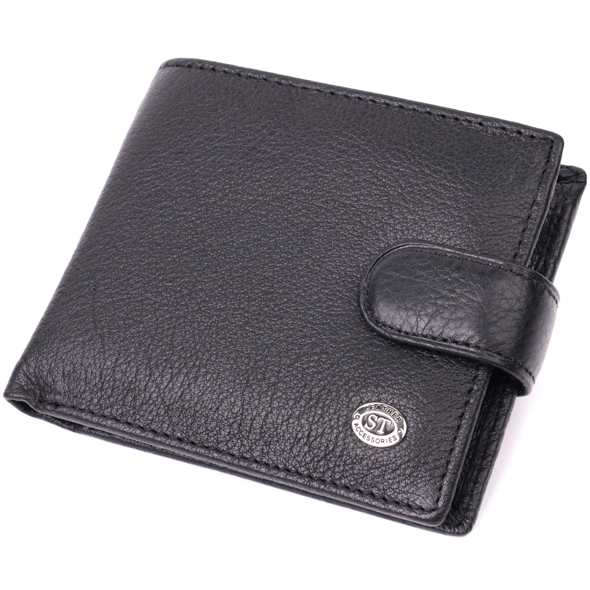 Кошелек мужкой кожаный St Leather 22541 черный фото4