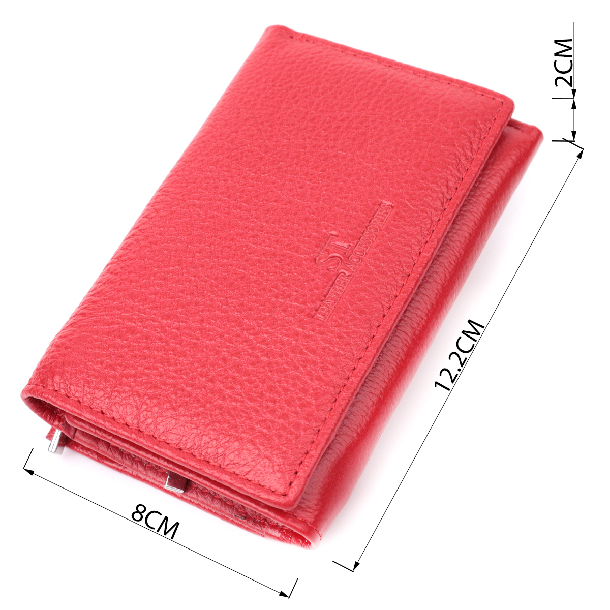 Кошелек женский кожаный St Leather 22547 красный фото3