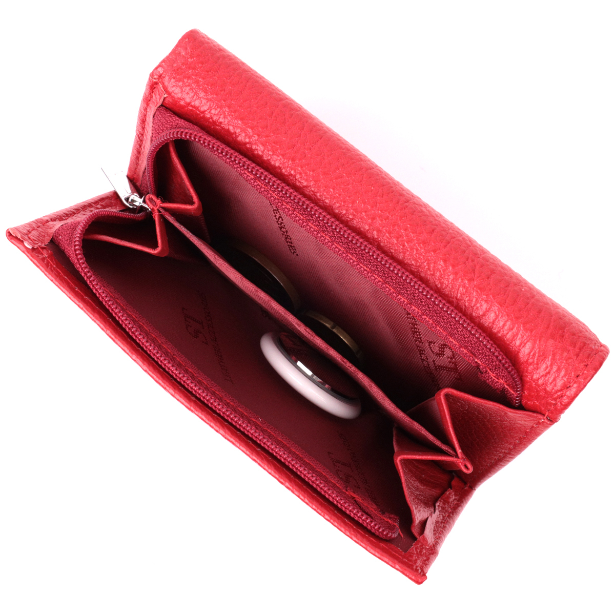 Кошелек женский кожаный St Leather 22547 красный фото7