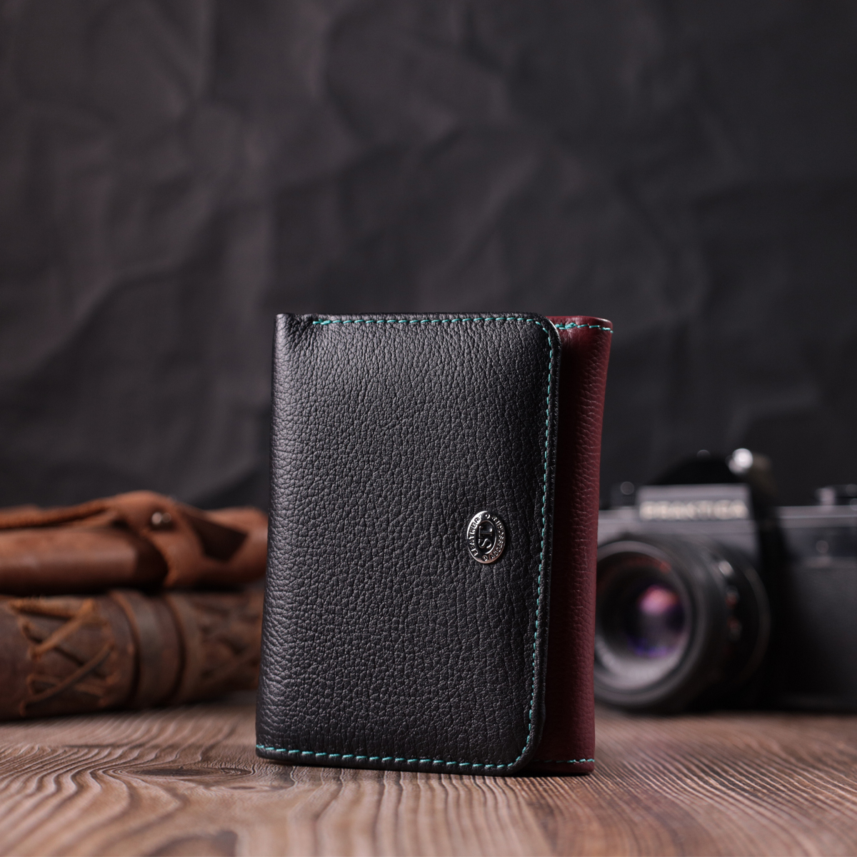 Гаманець жіночий шкіряний St Leather 22553 різнокольоровий фото12