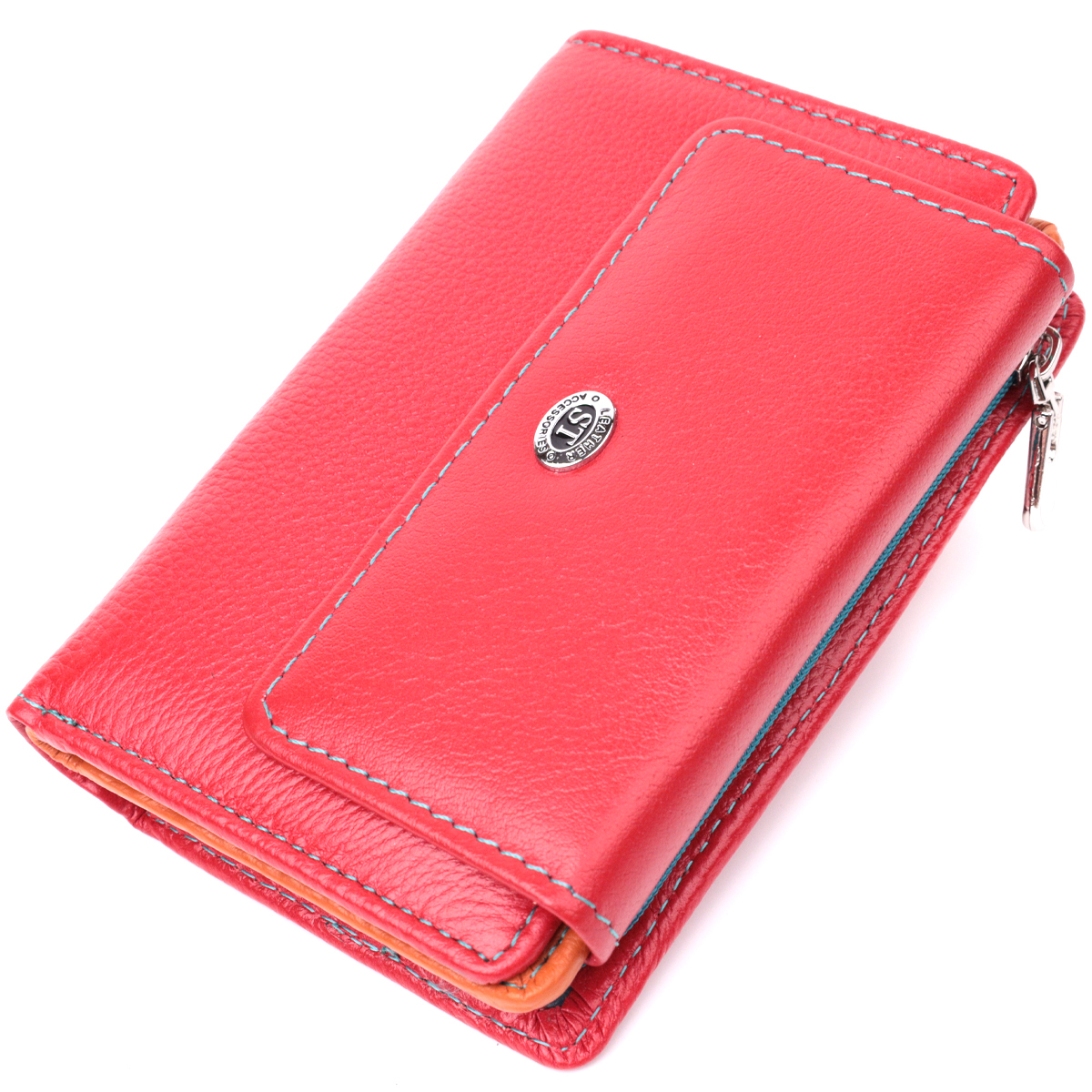 Кошелек женский кожаный St Leather 22562 красный фото3