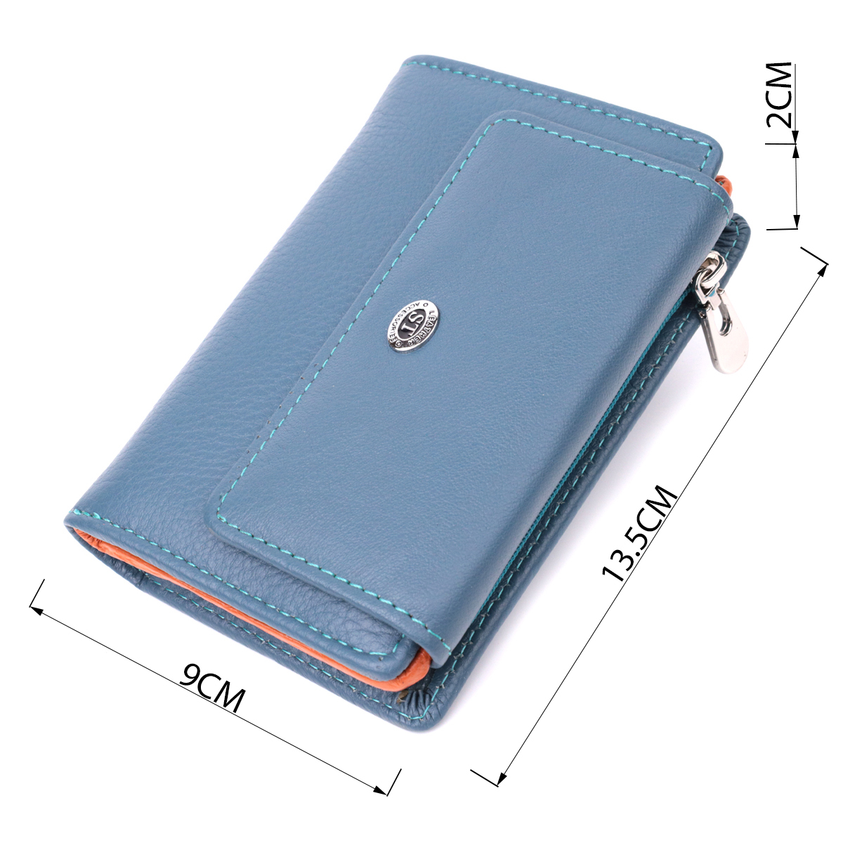 Кошелек женский кожаный St Leather 16802 бирюзовый фото3
