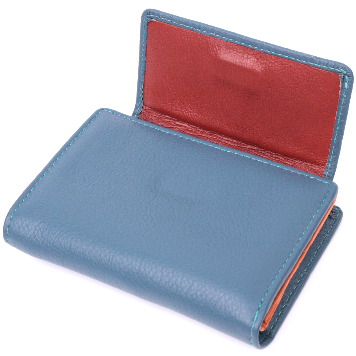 Кошелек женский кожаный St Leather 16802 бирюзовый фото5