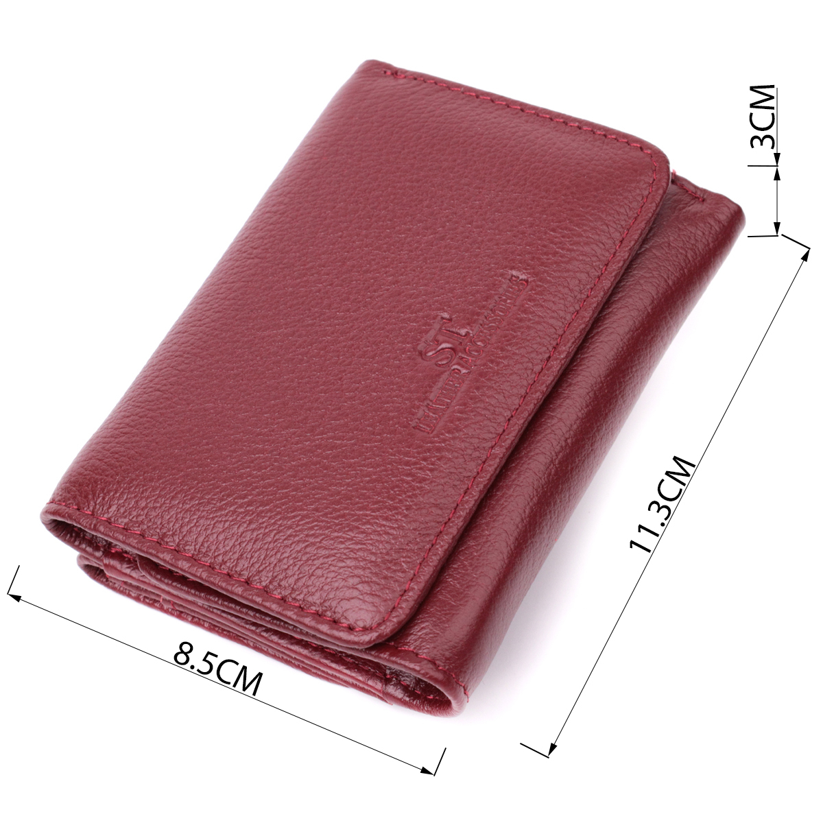 Кошелек женский кожаный St Leather 16805 бордовый фото7