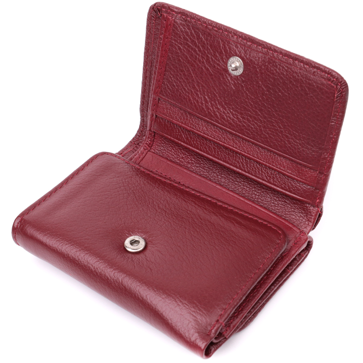 Кошелек женский кожаный St Leather 16805 бордовый фото9