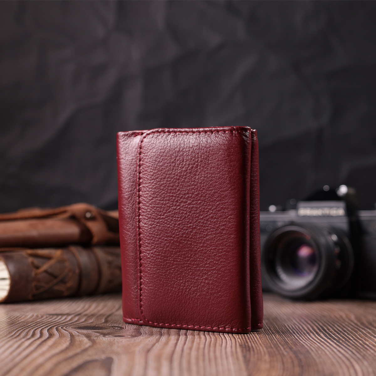 Кошелек женский кожаный St Leather 16805 бордовый фото13