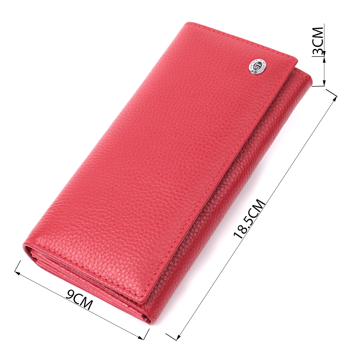 Кошелек женский кожаный St Leather 16807 красный фото7