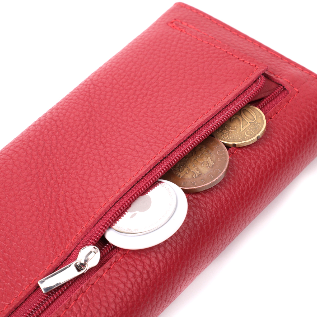 Кошелек женский кожаный St Leather 16807 красный фото11