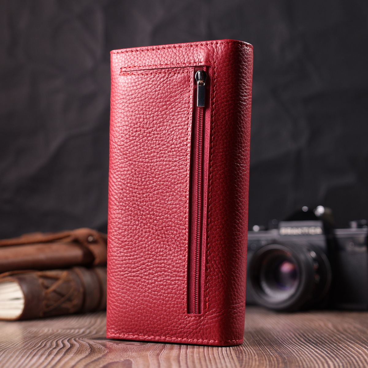 Кошелек женский кожаный St Leather 16807 красный фото13