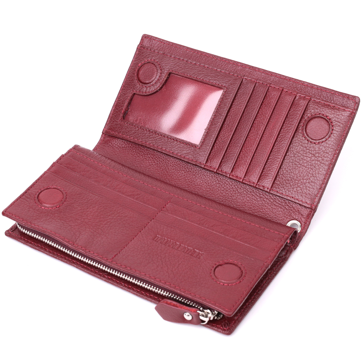 Кошелек женский кожаный St Leather 22680 бордовый фото9