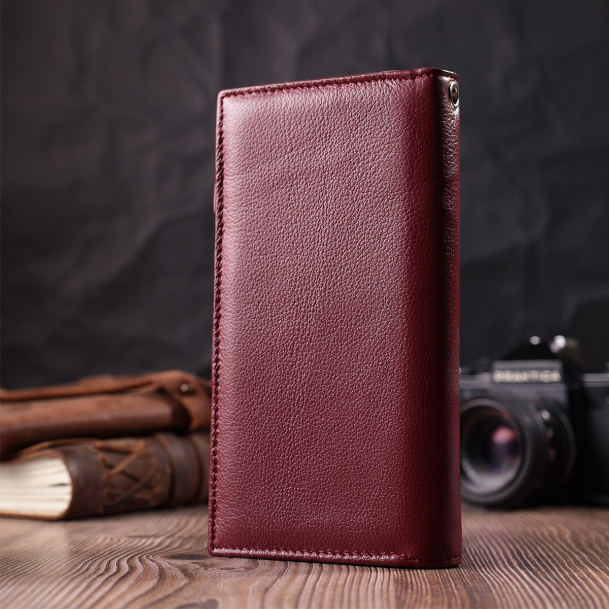Кошелек женский кожаный St Leather 22680 бордовый фото14