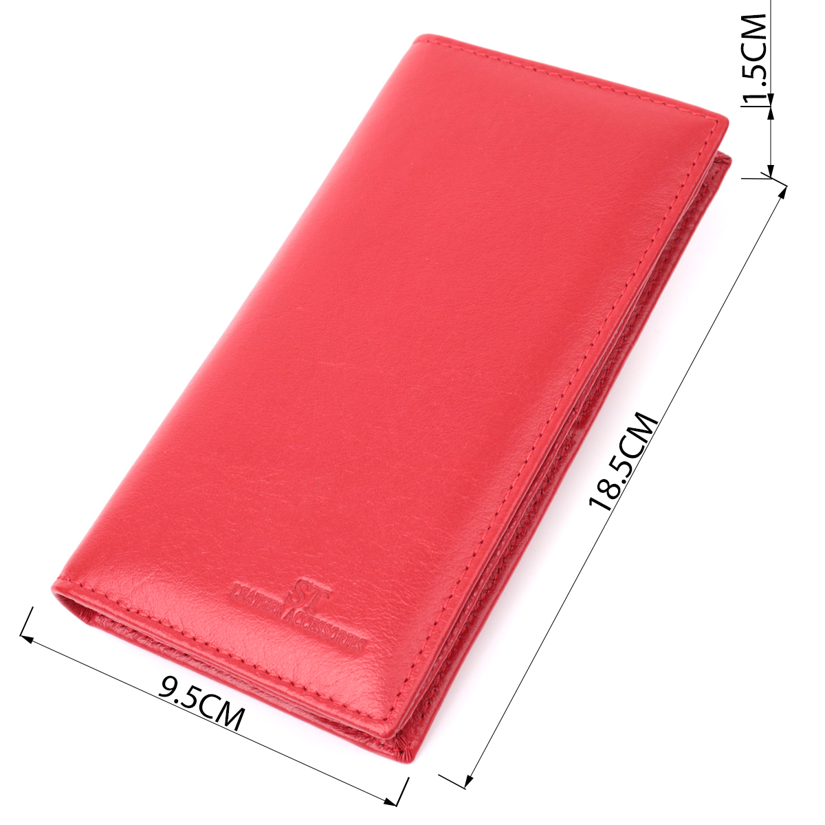 Кошелек женский кожаный St Leather 22686 красный фото3
