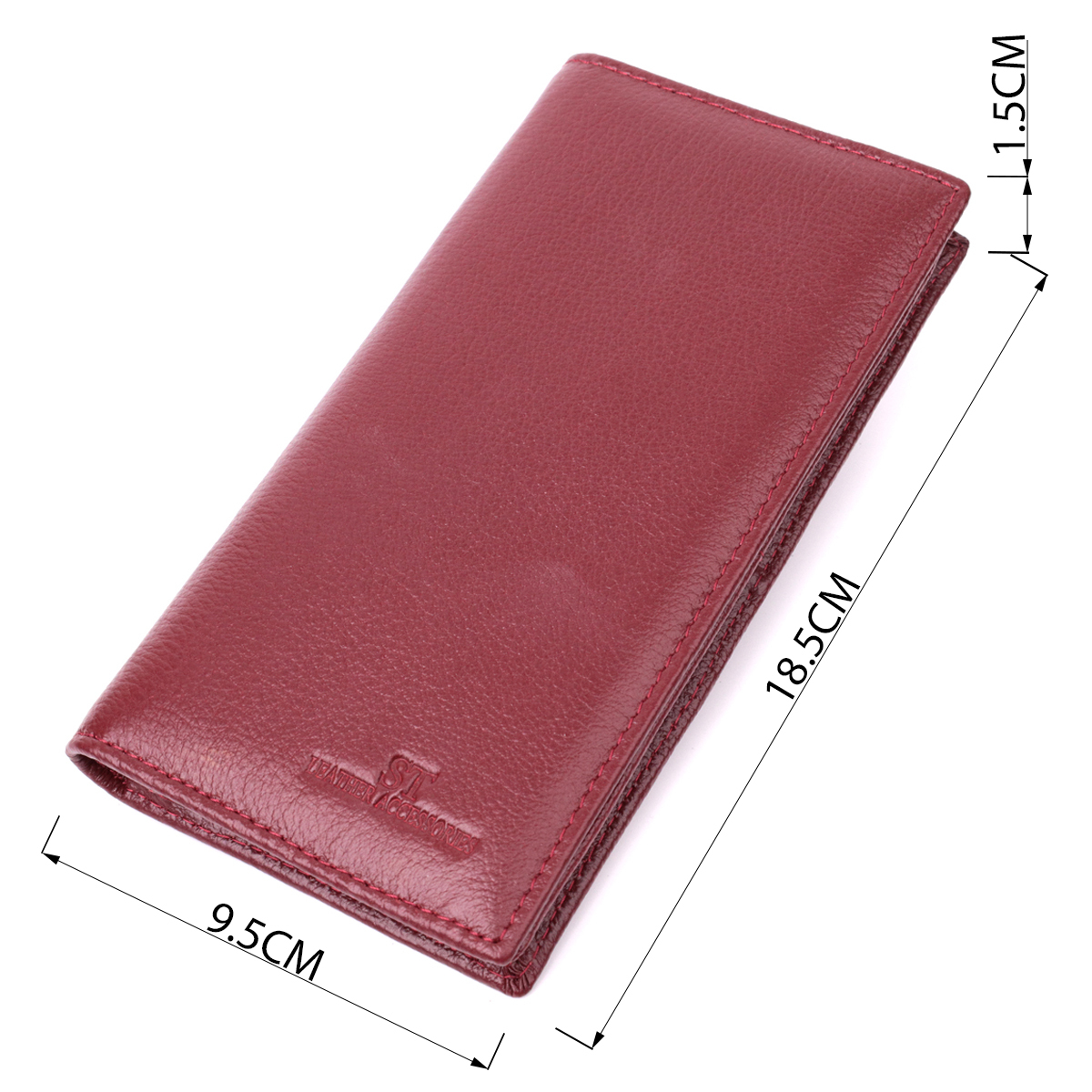 Кошелек женский кожаный St Leather 22688 бордовый фото7