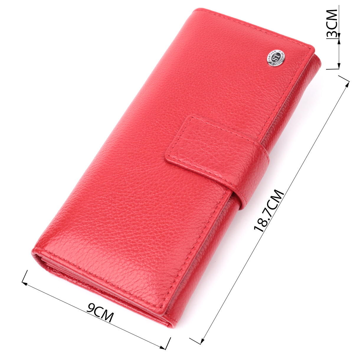 Кошелек женский кожаный St Leather 22696 красный фото3