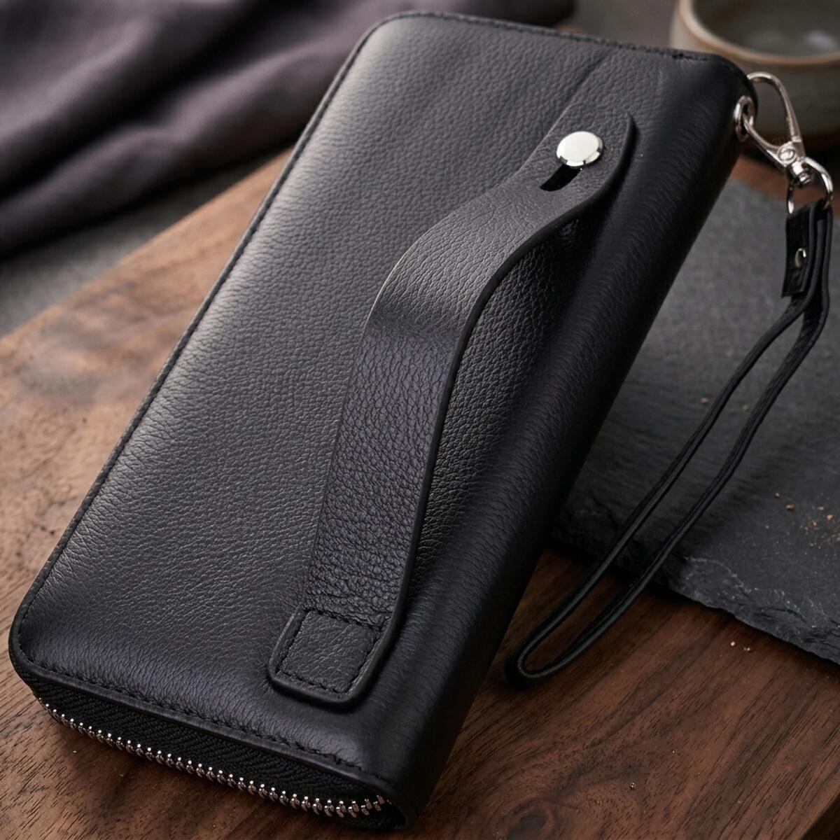 Кошелек кожаный St Leather 22703 черный фото4