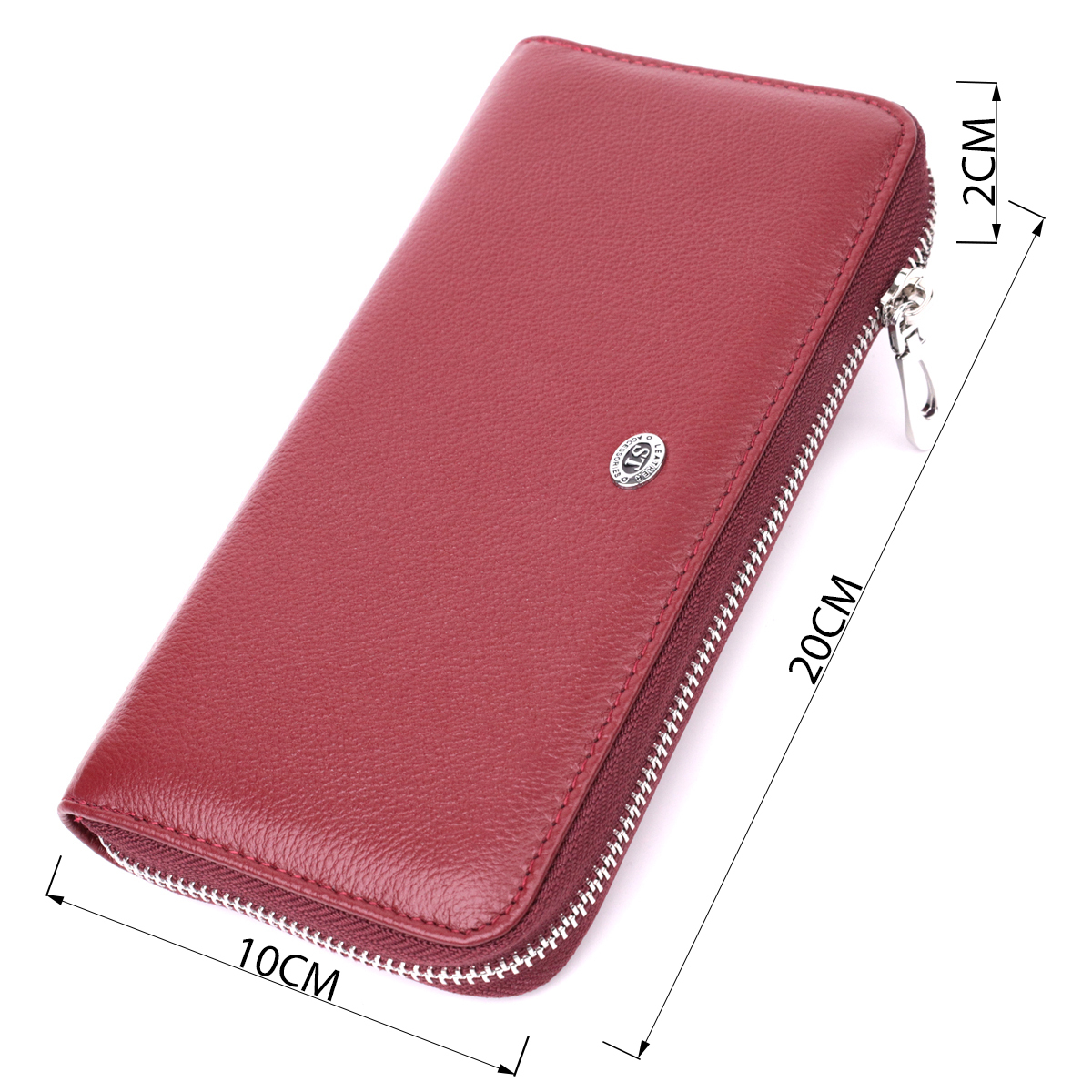 Кошелек женский кожаный St Leather 22704 бордовый фото3