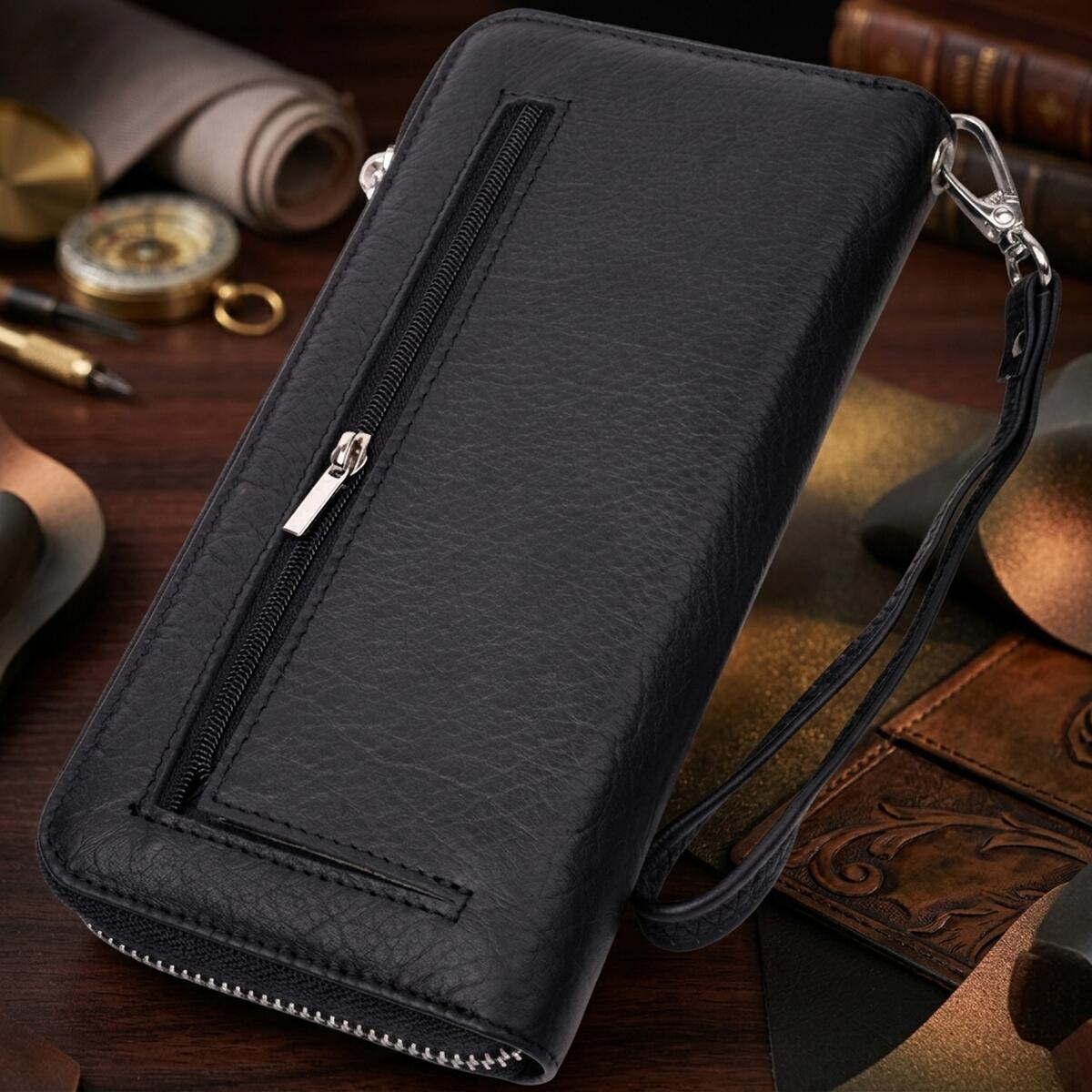 Кошелек кожаный St Leather 22706 черный фото3
