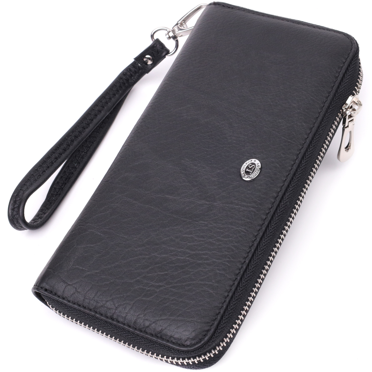 Кошелек кожаный St Leather 22706 черный фото4