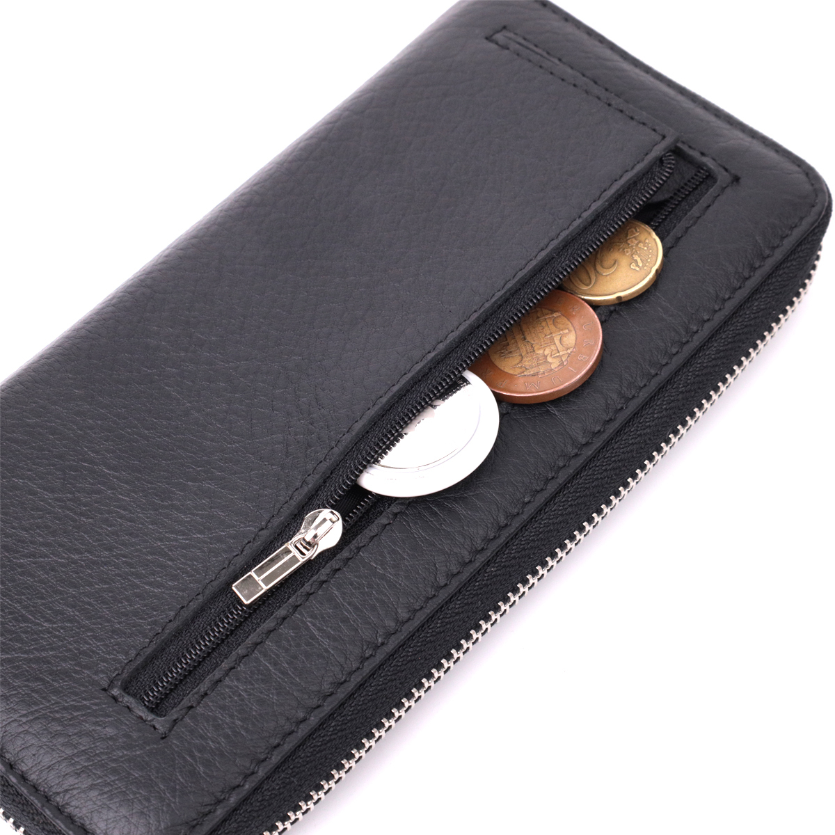 Кошелек кожаный St Leather 22706 черный фото10