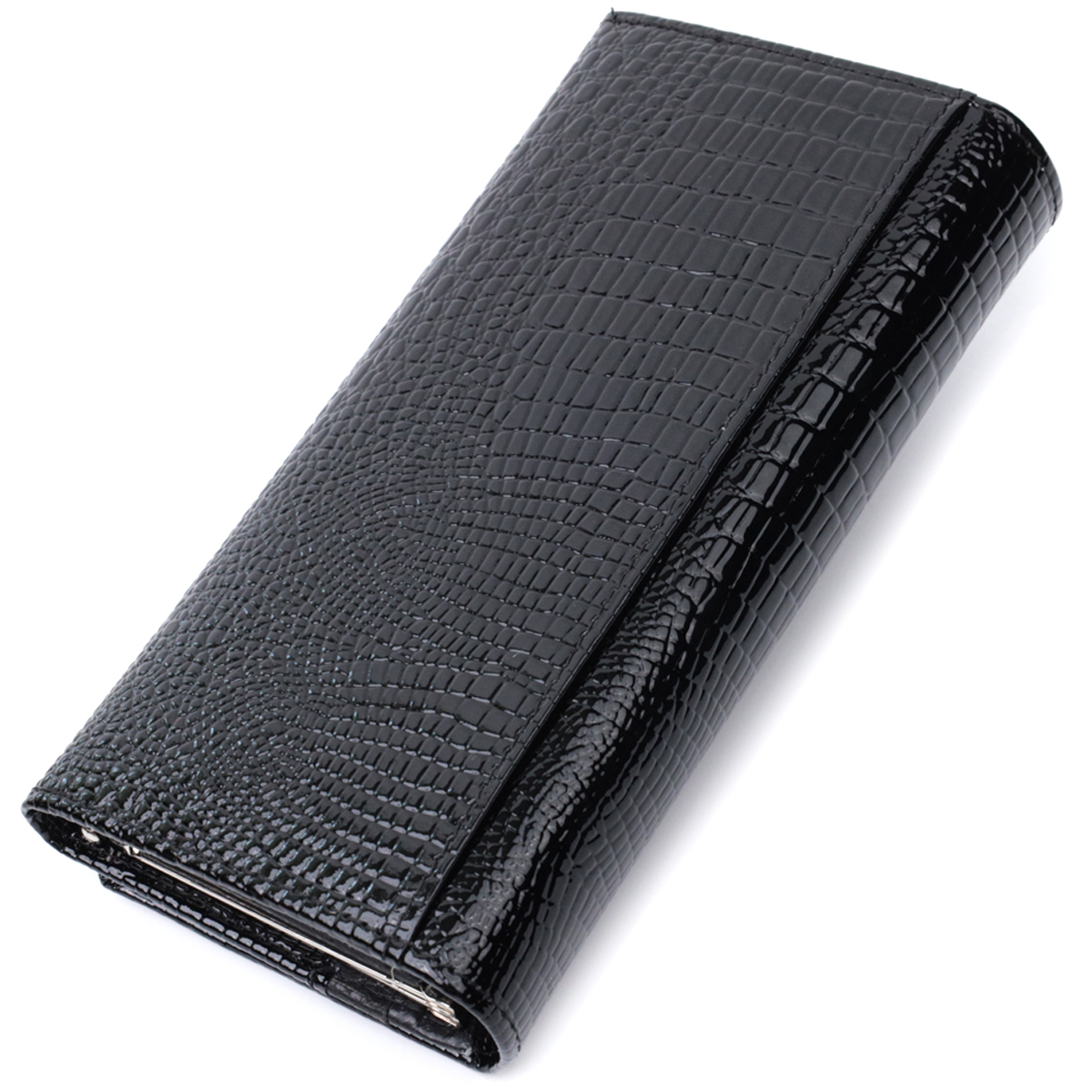 Гаманець жіночий шкіряний St Leather 22732 чорний фото2
