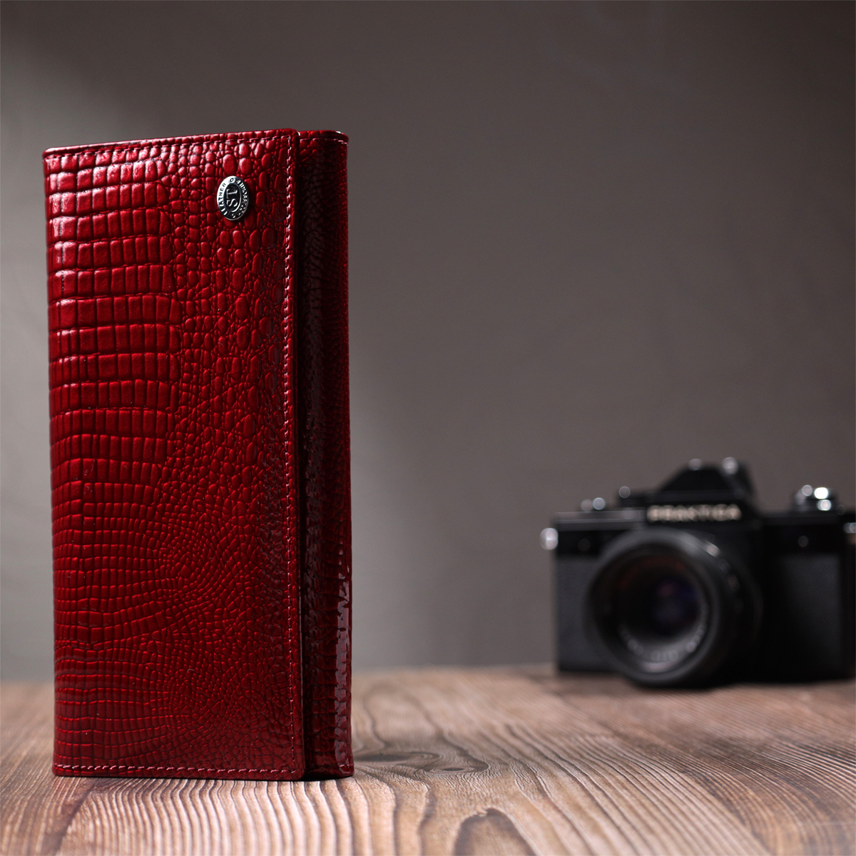 Гаманець жіночий шкіряний St Leather 22733 червоний фото10