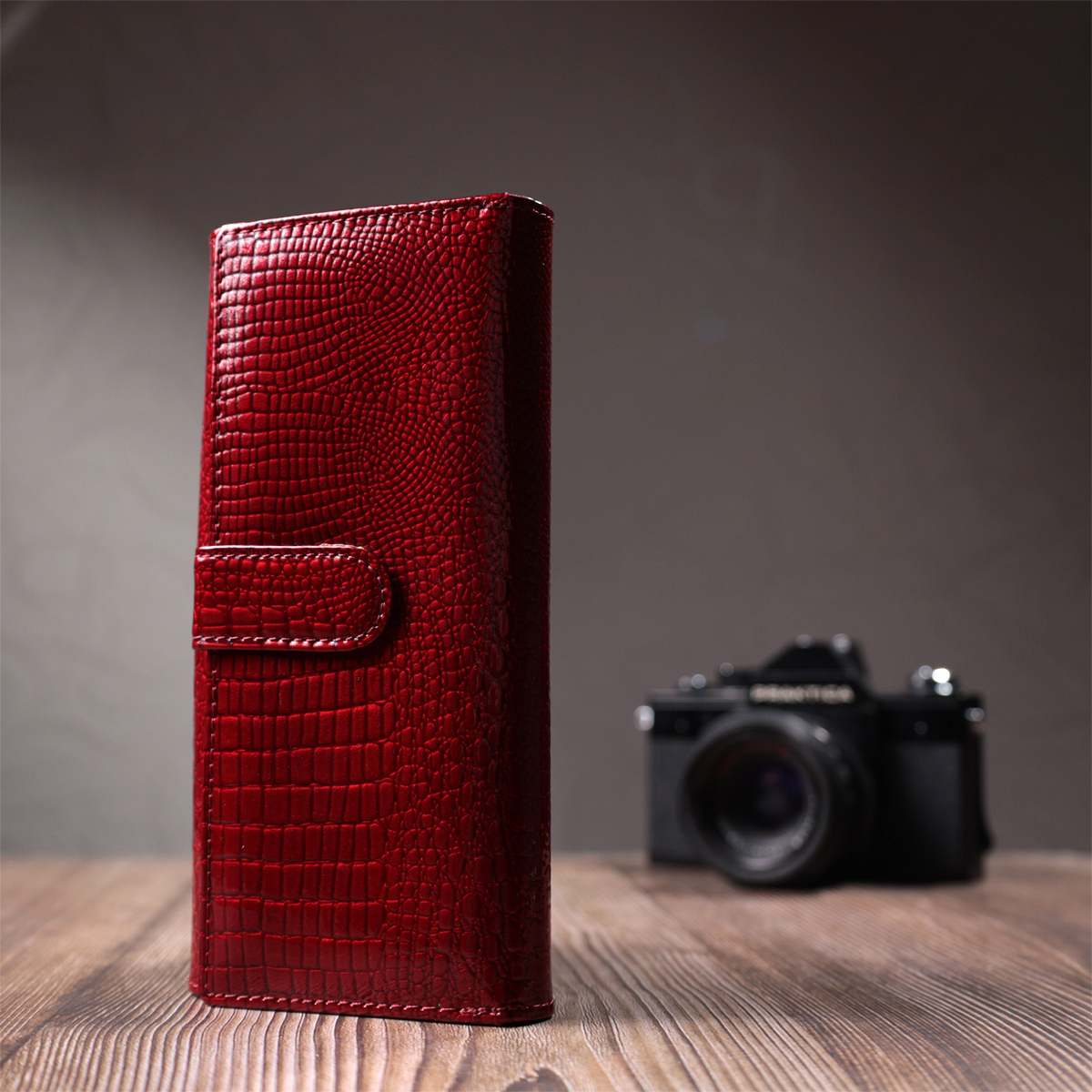 Гаманець жіночий шкіряний St Leather 22734 червоний фото15