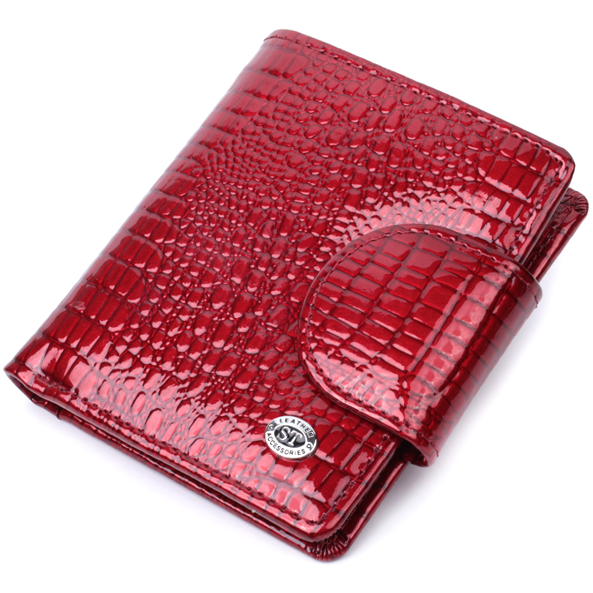Кошелек женский кожаный St Leather 22740 красный фото5