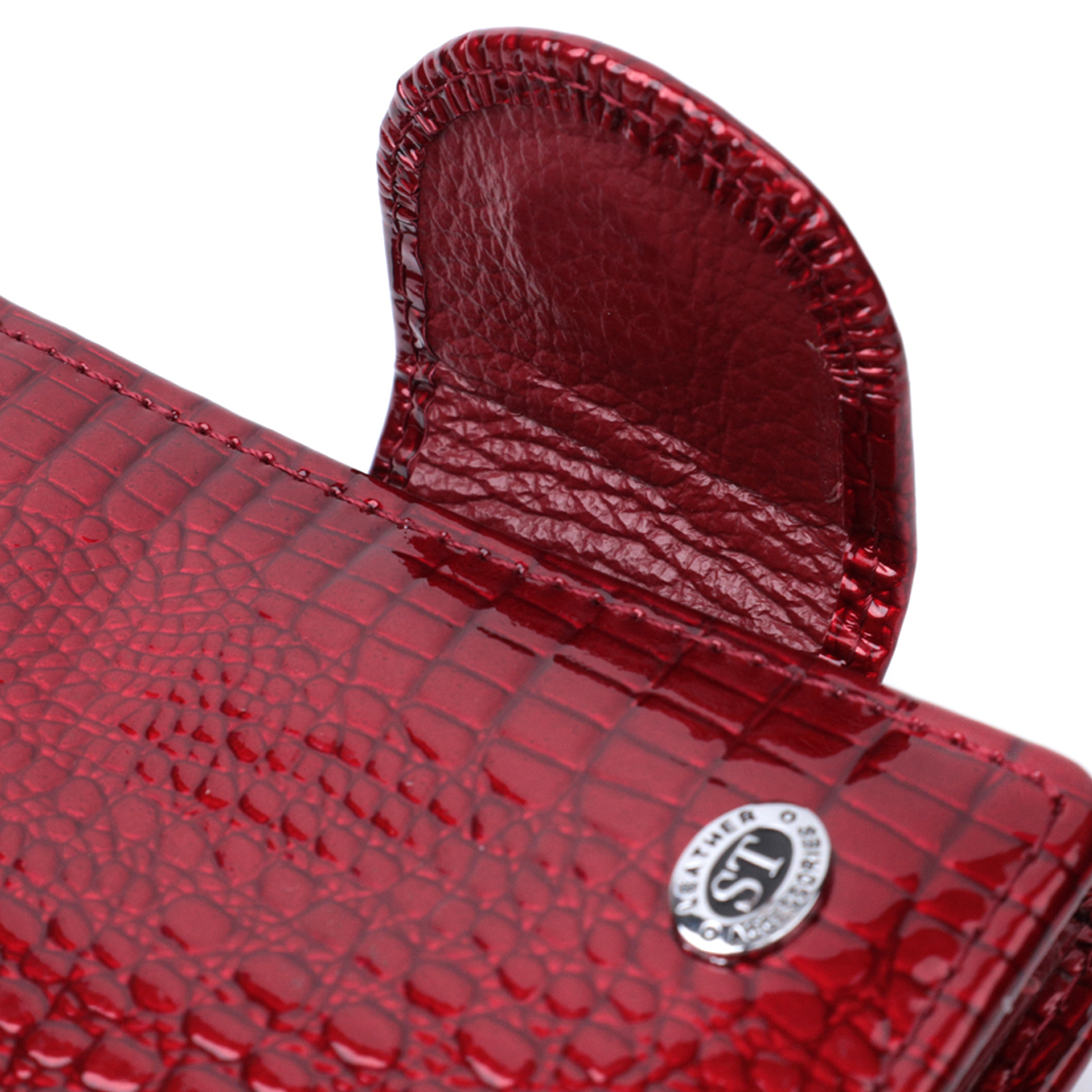 Кошелек женский кожаный St Leather 22740 красный фото10