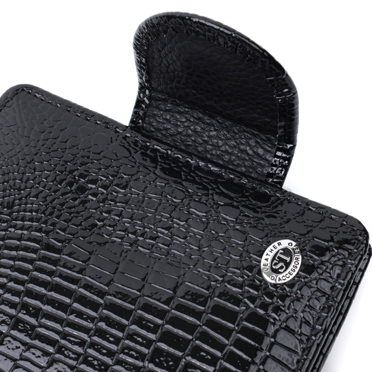 Гаманець жіночий шкіряний St Leather 22741 чорний фото8